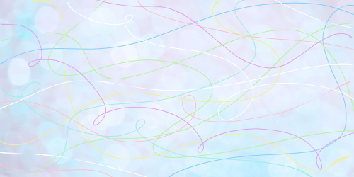 いろとりどりの糸を描いた画像